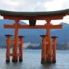 Miyajima Torii. Inland Sea. Hiroshima-ken, . One of several iconic landmarks of Japan. 2016. 